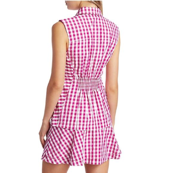 Derek Lam 10 Crosby - Pink Satina Button Shirt Dress - Size 16 (Large*) - Picture 4 of 14